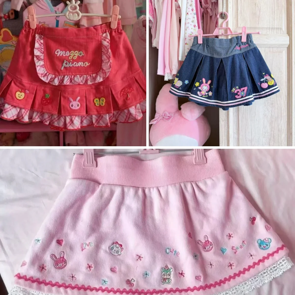 Kawaii Japanese Sweet Lolita Women Y2K Outfits Tiered Cake Mini Skirt Crop Top Casual JK Party Wear