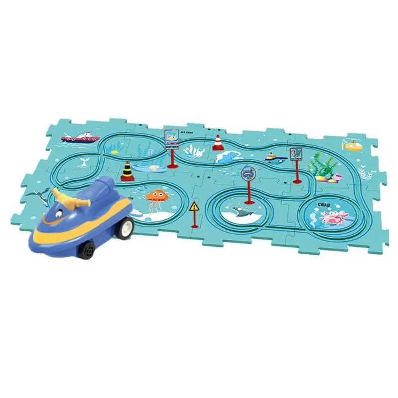 

Car Track Building Toys Educational Building Car Play Electric Puzzle Toy Reusable Construction Race Tracks Toys For 3 Year Old