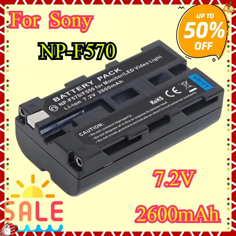 

New High quality For Yongnuo Viltrox Video LED Light New 2600mAh For Sony NP-F570 NP-F550 NP F550 F570 F530 F330 Light Battery