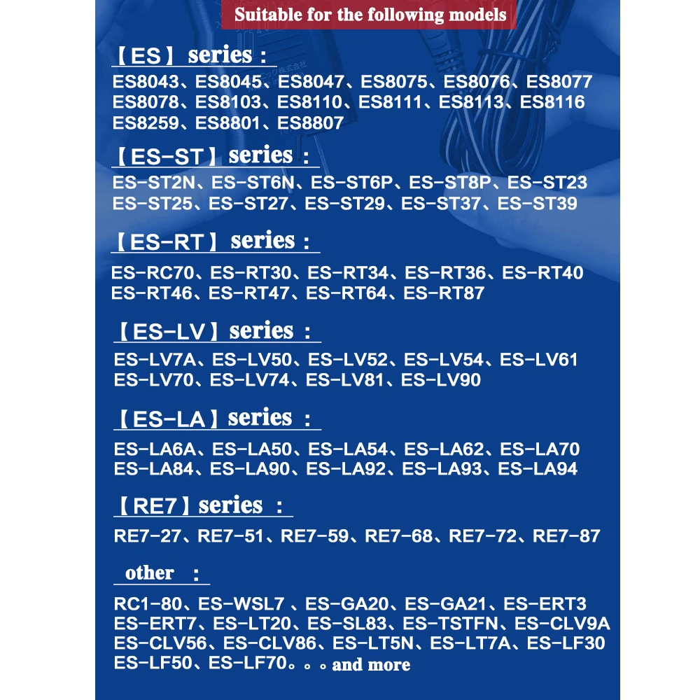 Caricatore USB Per Panasonic ES-RT44 ES-RT51 ES-RT54 ES-RT60 ES-RT64 ES-RT74 ES-RT81 ES-RT84 RE7-78 ER7-59 Rasoio Rasoio Caricatore
