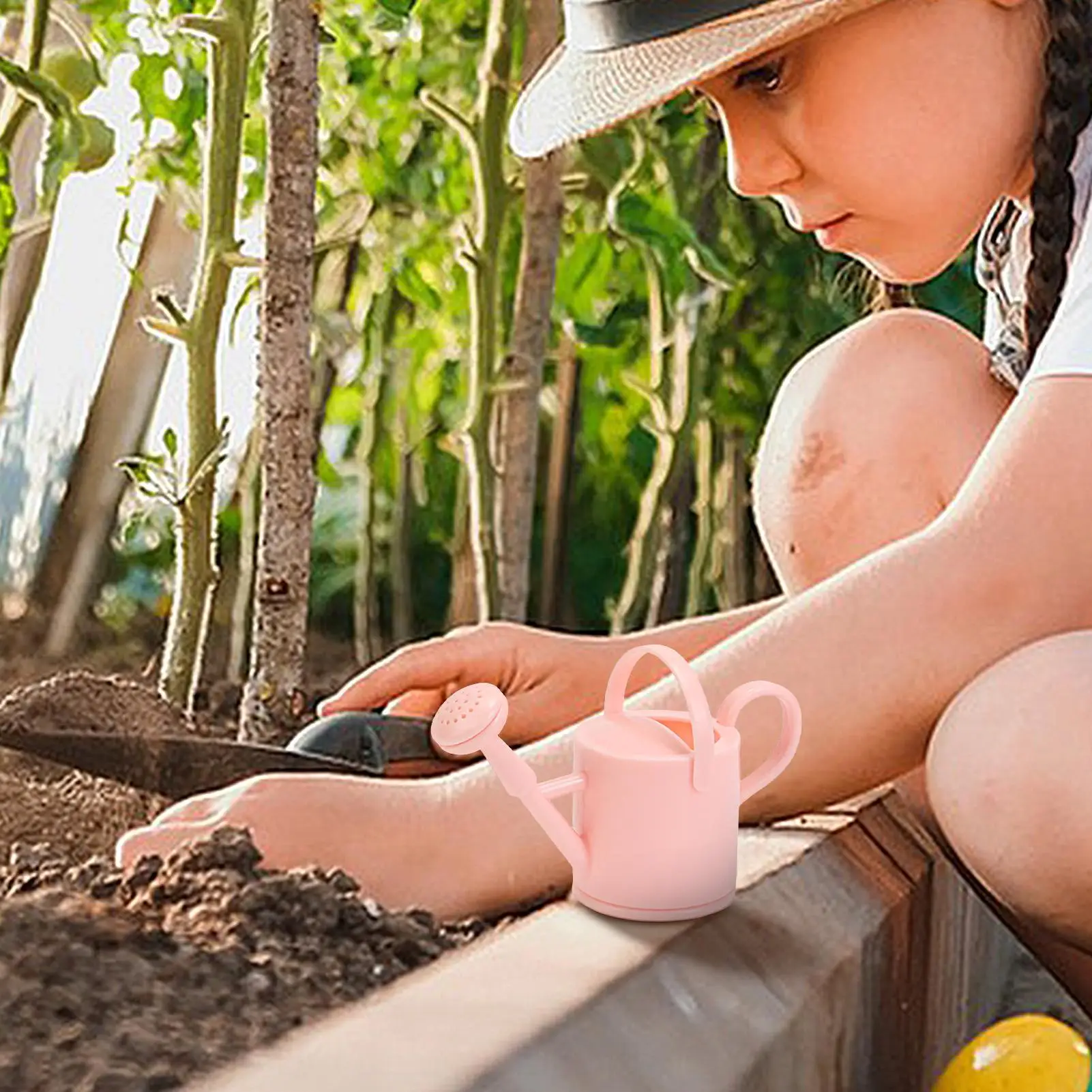 Small Kids Watering Can Flexible Watering Flowers Kettle Pot Childrens Mini Sprinkler Tool for Flower Succulents Garden view 5