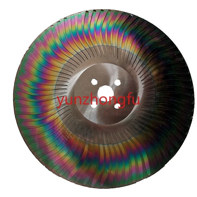 Hss tari saw blade already cut to a  for cockfighting rainbow color M42