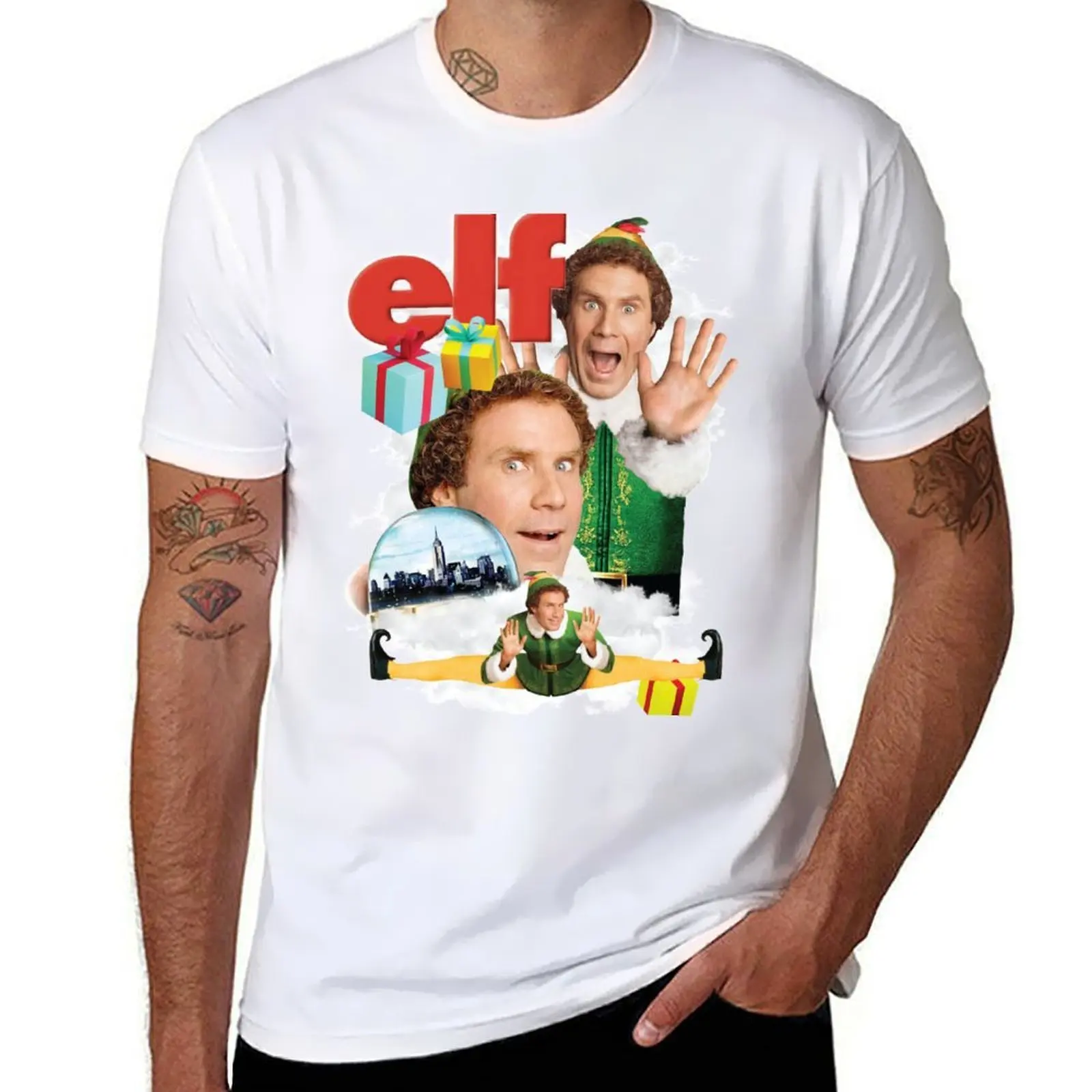

Elf Collage T-Shirt man t shirt cotton t shirts cotton 100% T-Shirt