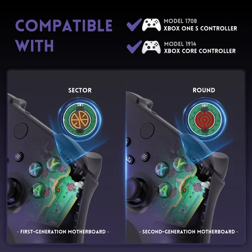 Imagen 2 del producto eXtremeRate Clicky Kit V2 para Xbox Core (Xbox Series X | S) / Controlador Xbox One S/X, Kit Clicky de botones de acción del ratón con teclas ABXY