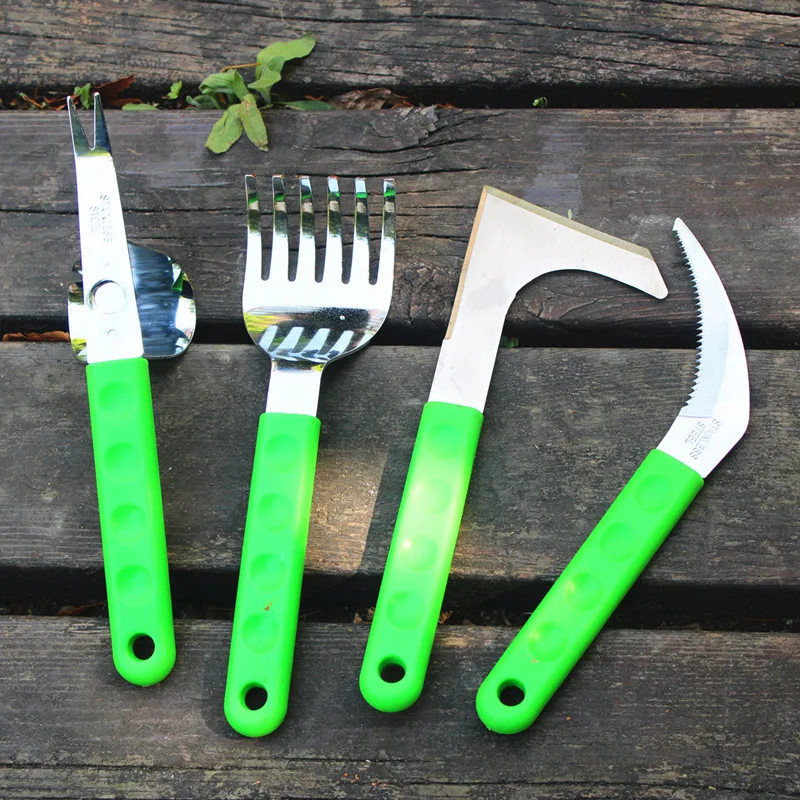 

Stainless steel weeder; Cultivator; Rake for digging grass; Root digger; Weed knife; Scythe; Grass cutter;