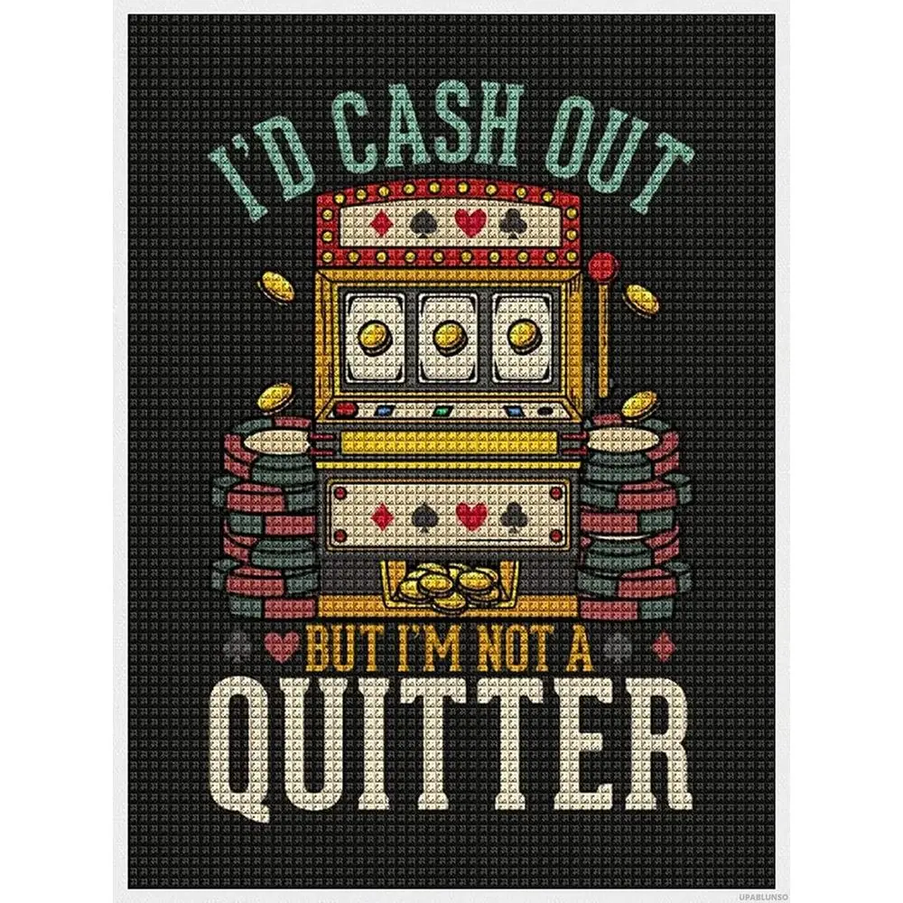 

Набор для 5D алмазной мозаики «Я бы вывел деньги, но я не сдаюсь» (Казино Лас-Вегас), рисование по номерам, вышивка кристаллами