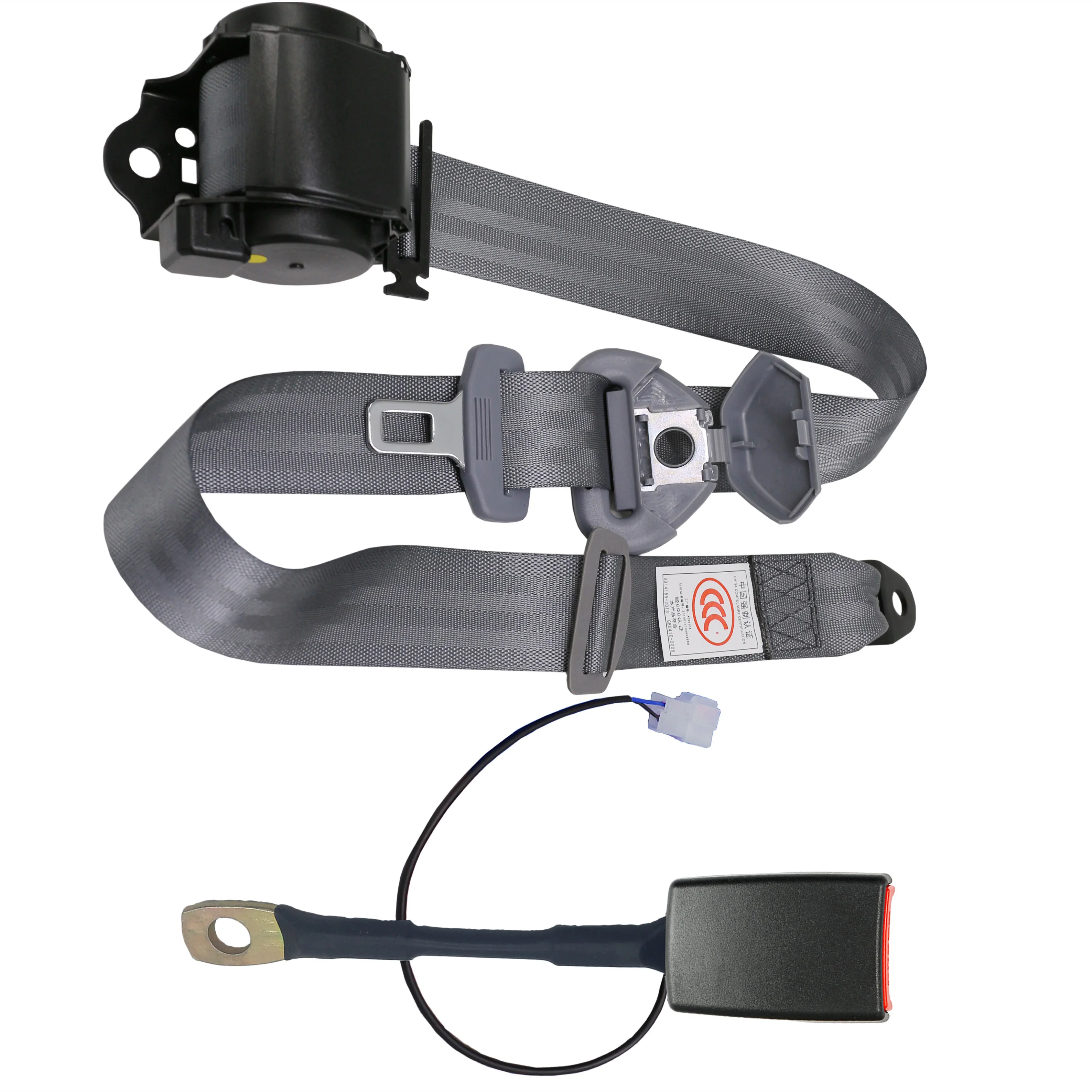Muti-color Option 250MM Retractable 3-Point Car Safety Belt with Wire Switch Buckle Seat Belt for Enhanced Comfort and Safety
