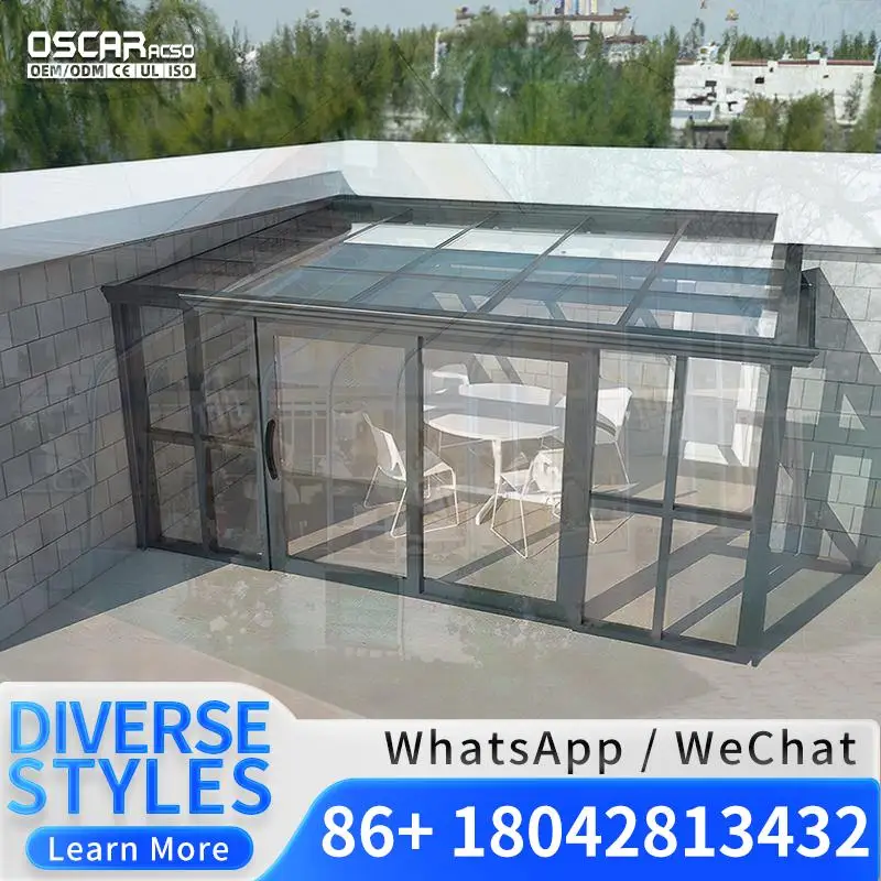 Easily Installed Modular Prefab Glass Sunroom Porch Enclosure for Backyard Patio Garden sunroom