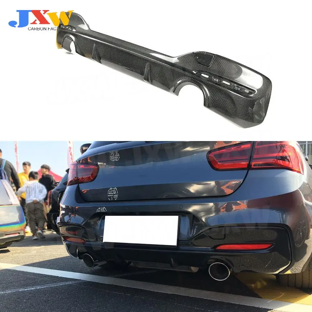 

Dry Carbon Fiber Rear Lip Diffuser for BMW 1 Series F20 M135i M140i M Sport 2016 -2018 3D Style Bumper Protector Car Styling FRP