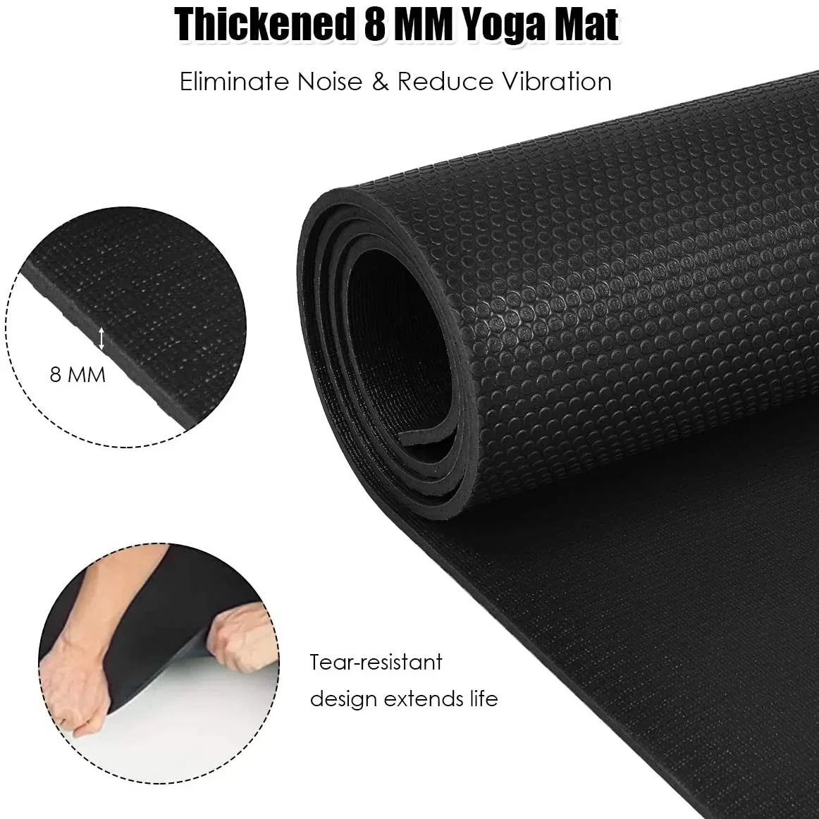 Extra Wide Thick Yoga Mat for Home Gym, Large