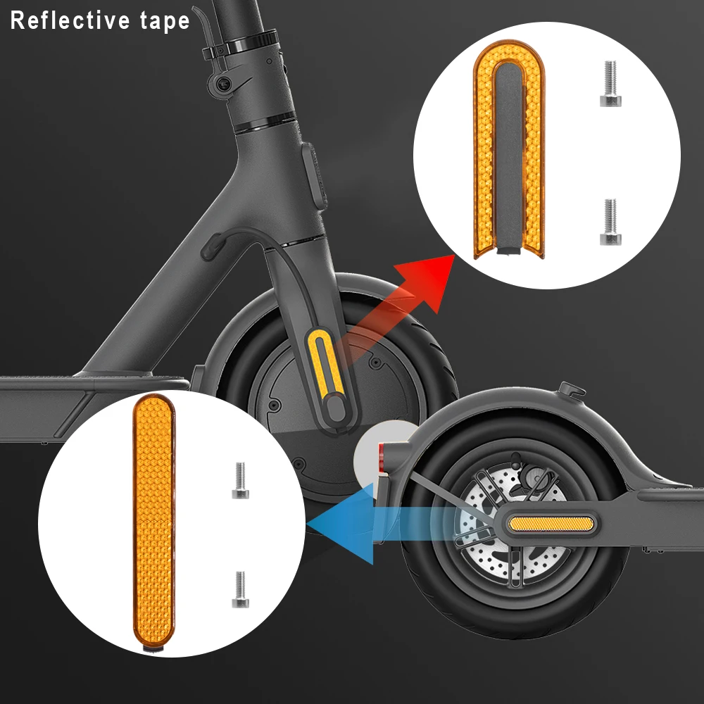 Guscio di protezione del copriruota riflettente per Xiaomi Mi3 M365 Pro 2 1S Pro Scooter elettrico tappo del mozzo anteriore riflettore notturno di