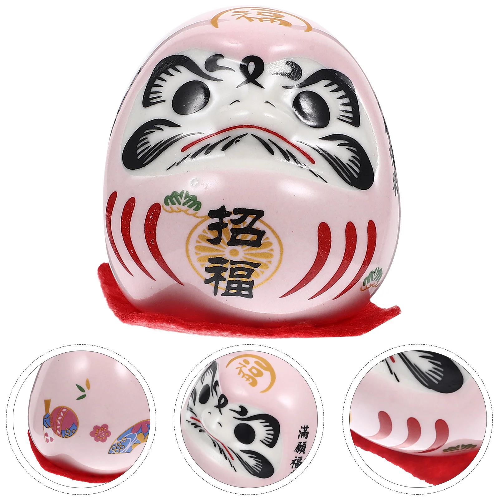 

Ceramic Statue Japanese Style Luck Decor for Home Office Desk Car Interior Wealth Mascot Craft Ornament