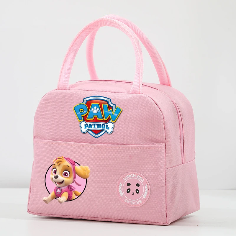 PAW Patrols-Bolsa de mano para el almuerzo para niños y adolescentes, fiambrera con estampado de dibujos animados de Anime, estuche aislante térmico para oficina, regalo de Navidad para niños