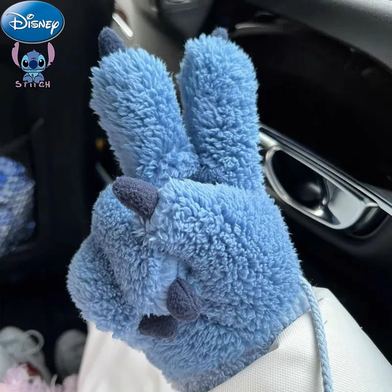 Kawaii Disney Accessories Stitch Gloves Cold-Proof Winter Finger Gloves Warm Christmas Gift Girl Anime Figure Lilo&stitch Boy