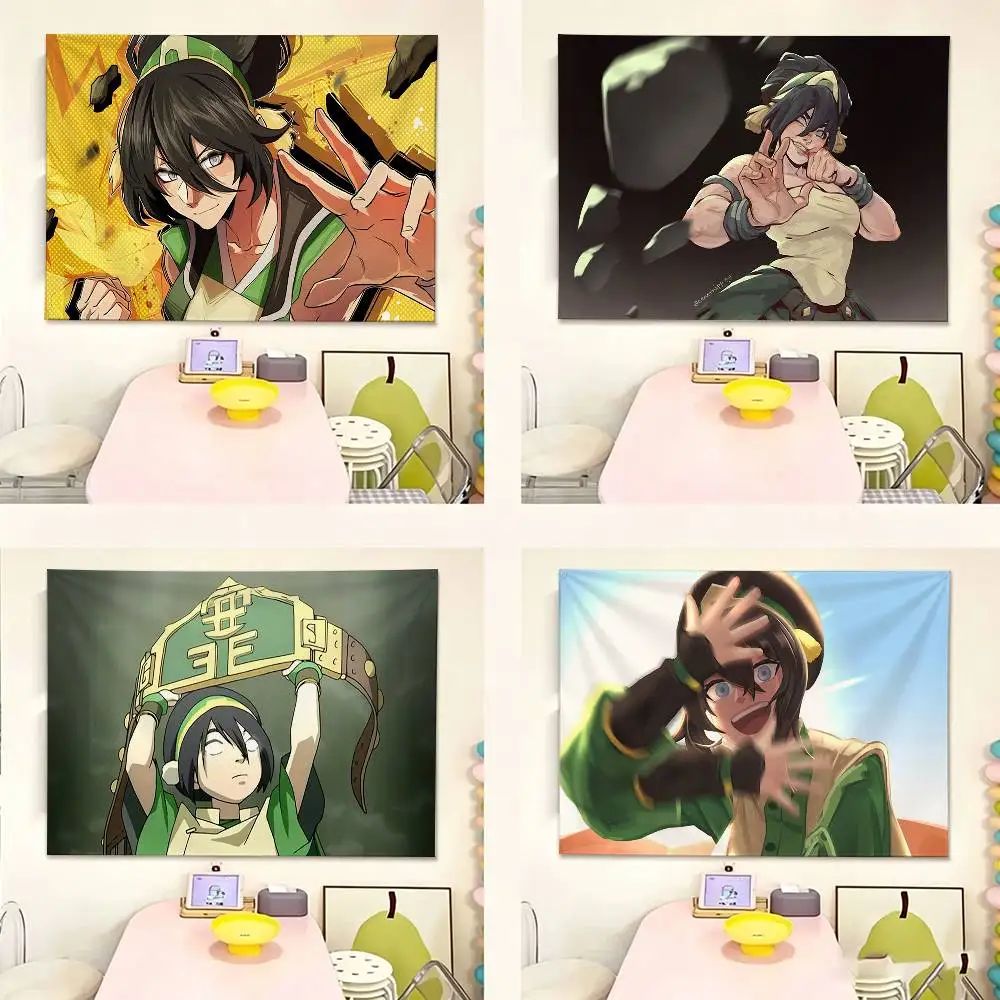 Arc of Growth Zuko and Toph Beifong   Flags Wall Hanging Tapestry Outdoor Garage Room Decorative flag Background Blanket