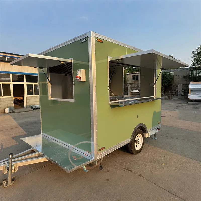 

Fully Equipped Mobile Kitchen Food Trailers for Street Snack Catering Pizza Coffee Food Truck Carts - Ideal for Business Sale