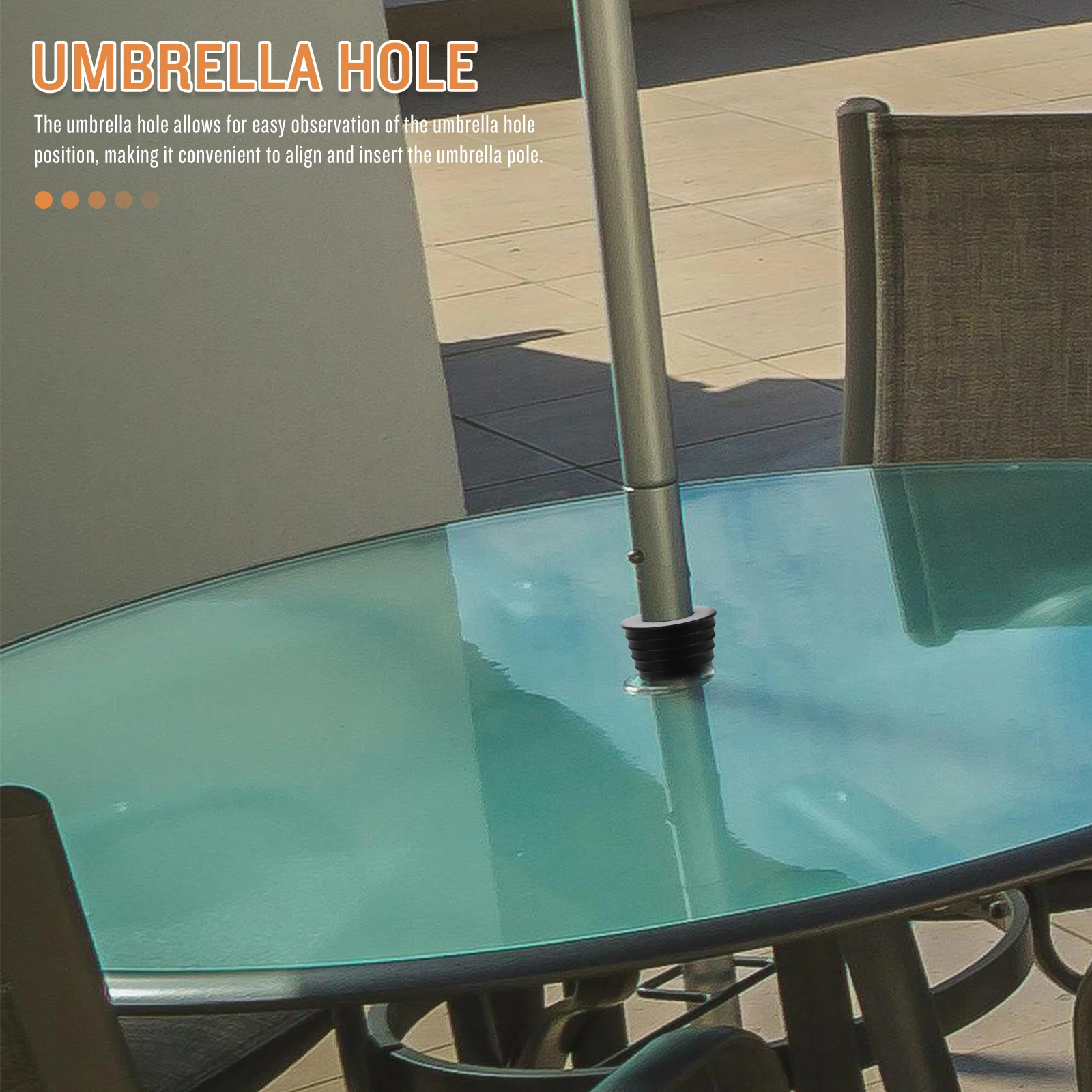 

1Set Umbrella Wedge Parasol Hole Ring Plug Outdoor Patio Table Hole Plug Cover Set Anti Wobble Table Umbrella Plugs