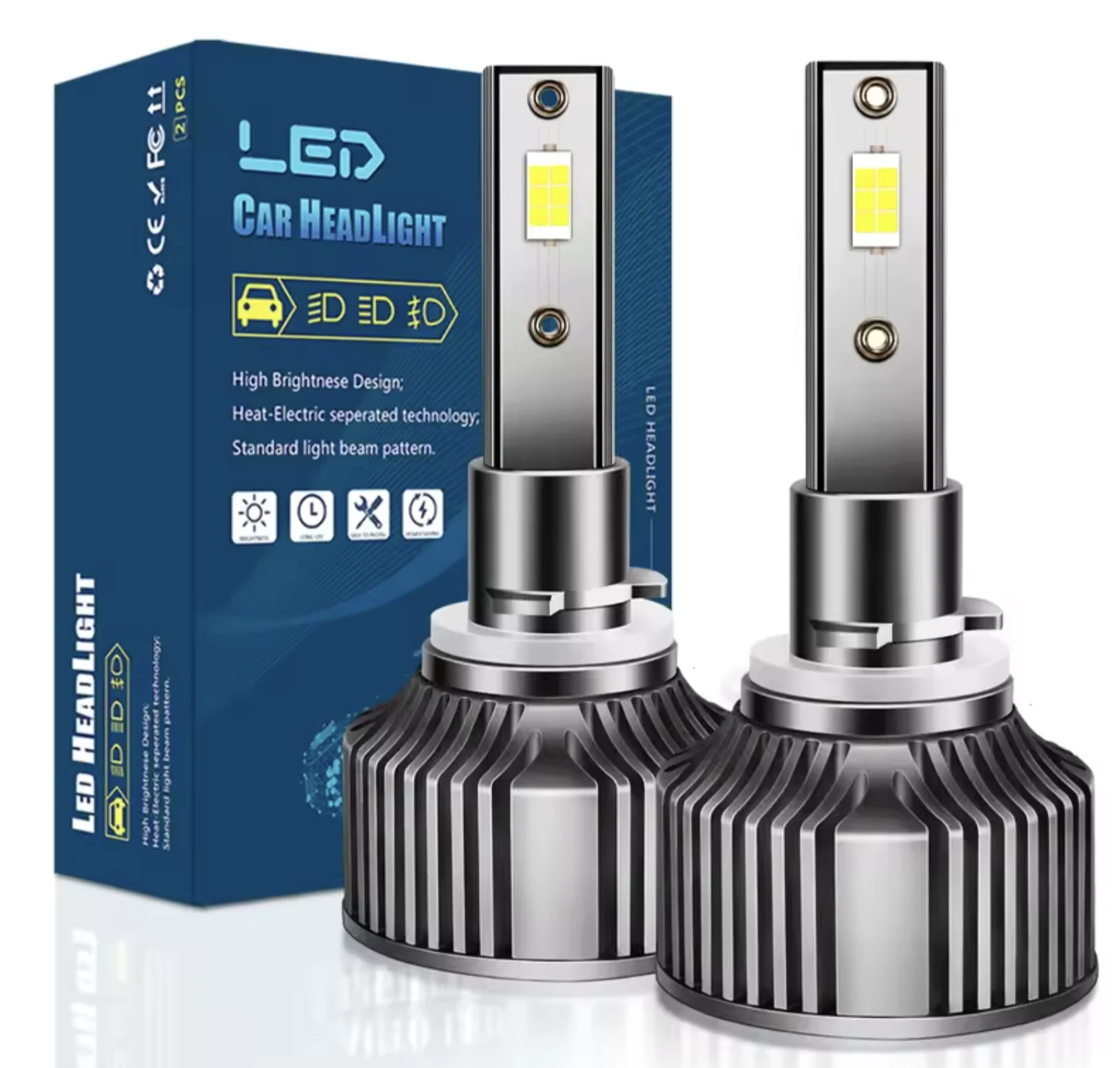 

24V Truck & Car LED Headlights H4 H7 H13 H11 9005 9006 Waterproof Anti-vibration 6000K 4300K Fit for Semi Trailer Bus pickup