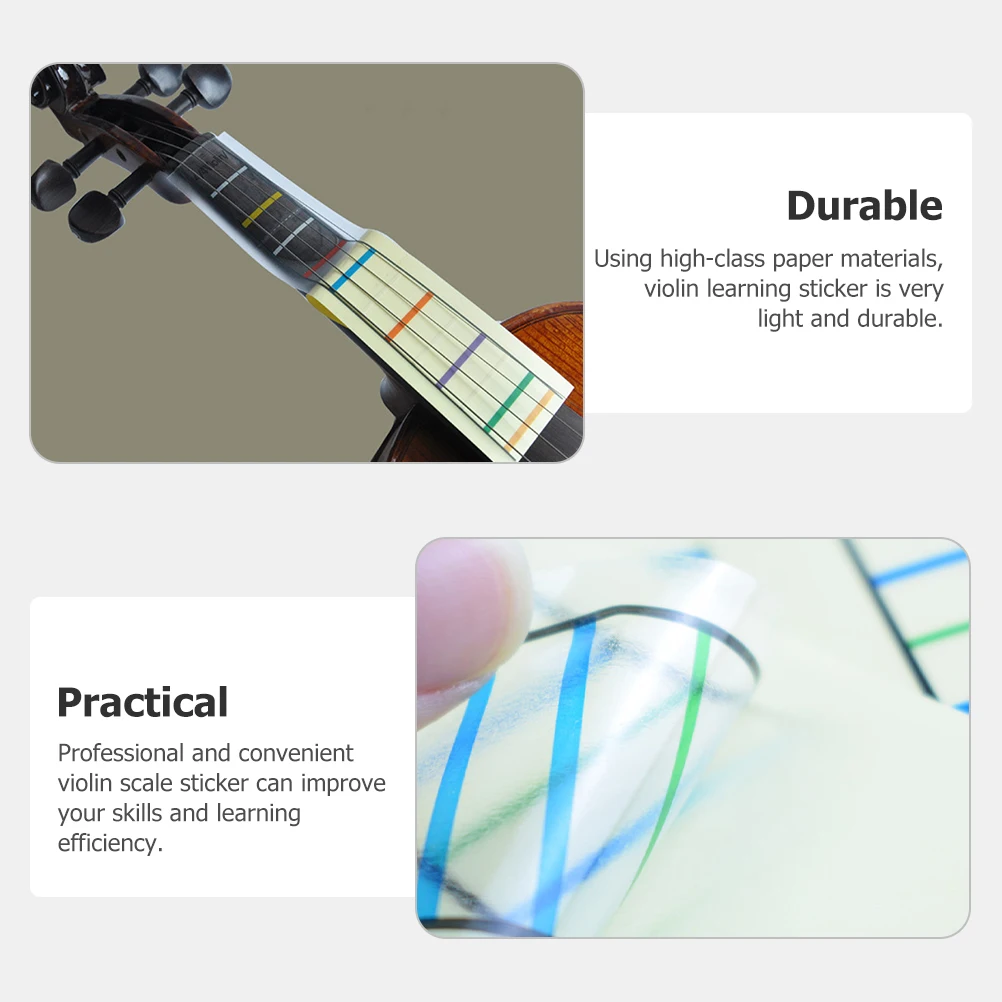 

4 Pcs Phone Stickers Violin Parts Professional Practice Fingerboard Accessories
