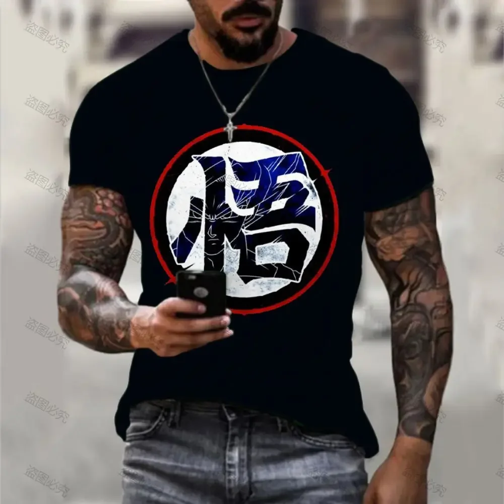 

Goku Dragon Ball Z Men's T Shirt Vegeta Summer Saiyan Anime S-6XL Cool Short Sleeved New Oversized Y2K Streetwear O-collar GYM