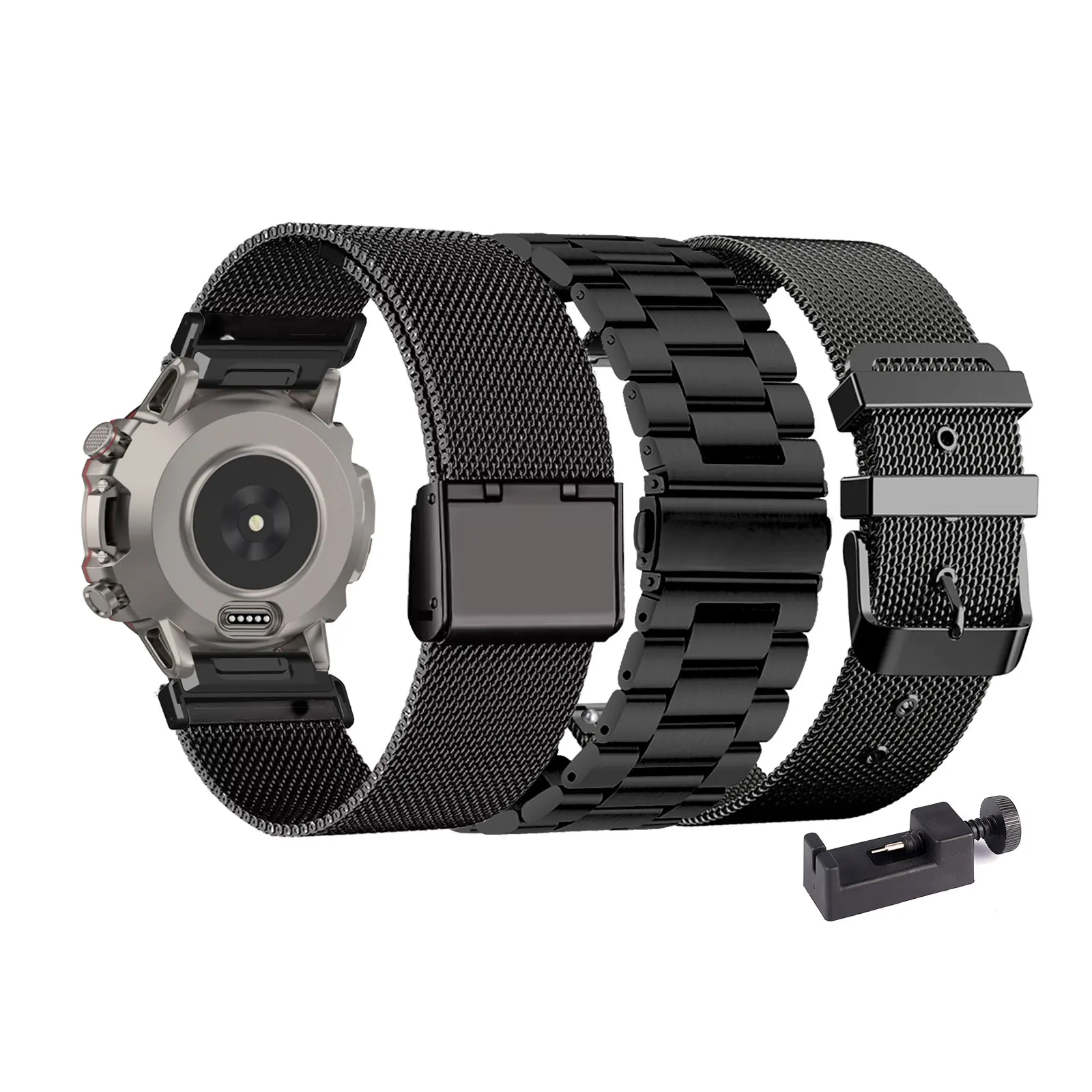 

3pcs Metal Bands for COROS VERTIX 1/Amazfit Falcon Strap for Men and Women