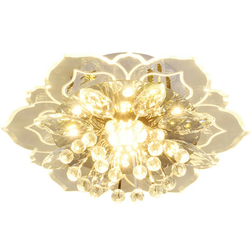 

Creative LED Crystal Flower Chandelier White/Warm White/Colorful Bedroom Light