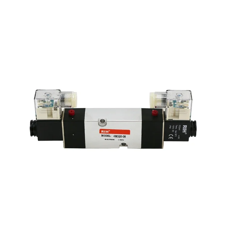 

4V320-08 dual coil solenoid valve 2-position 5-way aluminum alloy pneumatic directional control solenoid valve