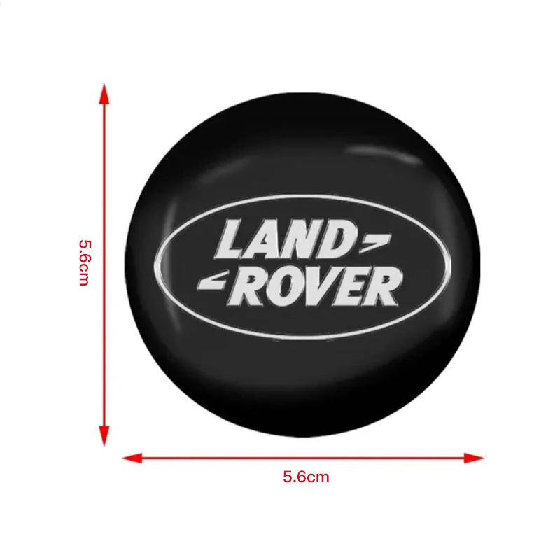 4Pcs Car Wheel Stickers 56MM Auto Center Hub Cap Decal For Land Rover Range Rover Evoque Velar Defender Discovery Freeland