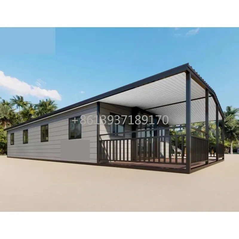 40FT Expandable Container House Modular Prefab Home with Terrace 2‑3 Bedrooms Living Room Kitchen Bathroom for Dormitory Living