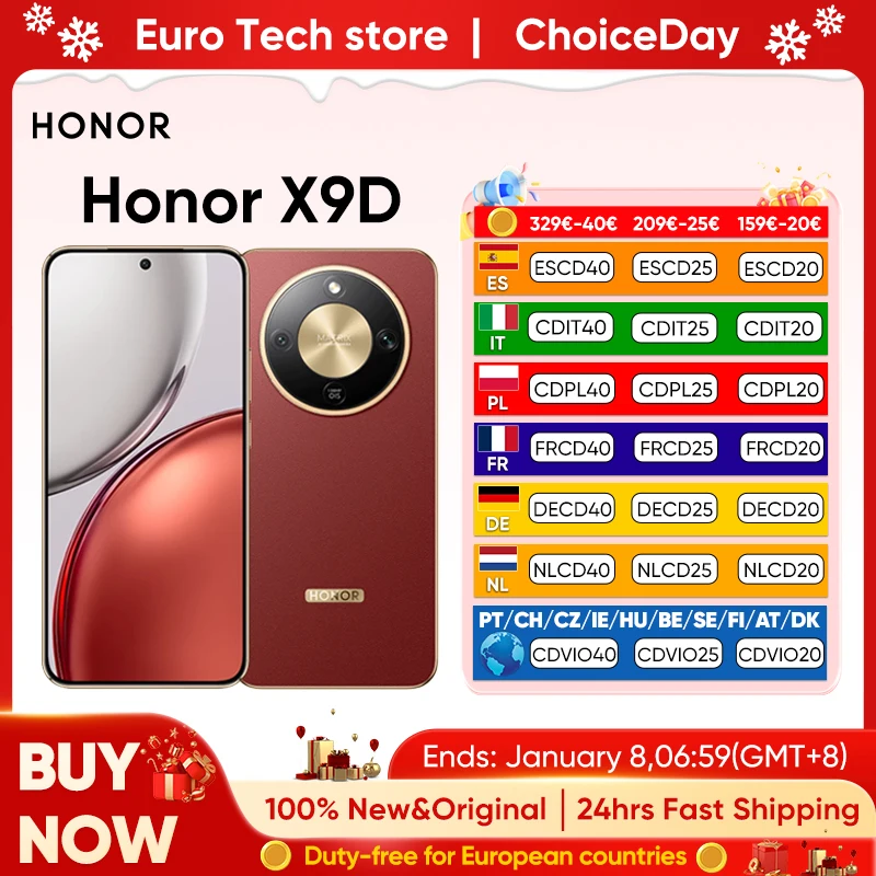 Honor X9D 5G Smartphone Version mondiale Snapdragon 6 Gen 4 SGS IP69K 8300mAh 2.5M Super Anti-chute 6.79 ''AMOLED 120Hz 108MP NFC Honor X9D 5G Smartphone Version mondiale Snapdragon 6 Gen 4 SGS IP69K 8300mAh 2.5M Super Anti-chute 6.79 ''AMOLED 120Hz 108MP NFC