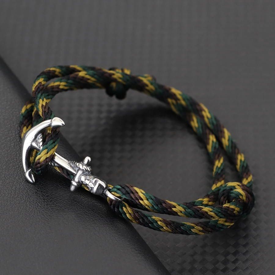 Nautical Anchor Men Bracelet Apparel Accessories Multicolor Adjustable Ethnic Rope Braslet Adventure Cycling Homme Hand Pulseira