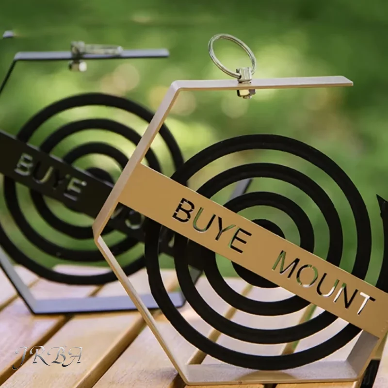 Outdoor Hanging Mosquito Coil Holder Black Camping Supplies Hiking Tourist Mosquito Coil Tray Essential Camping Tool