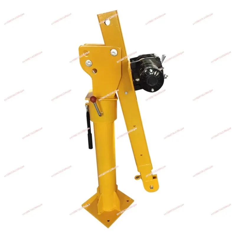 Truck mobile car small crane, manual light decoration building 24v car crane can be folded and moved