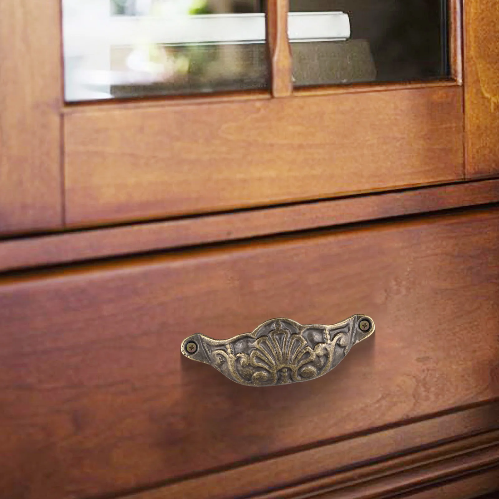 Cabinet Pulls Cup Pull Handles Interior Design Mounting Screws Included Antique Brass Finish High-Quality Material