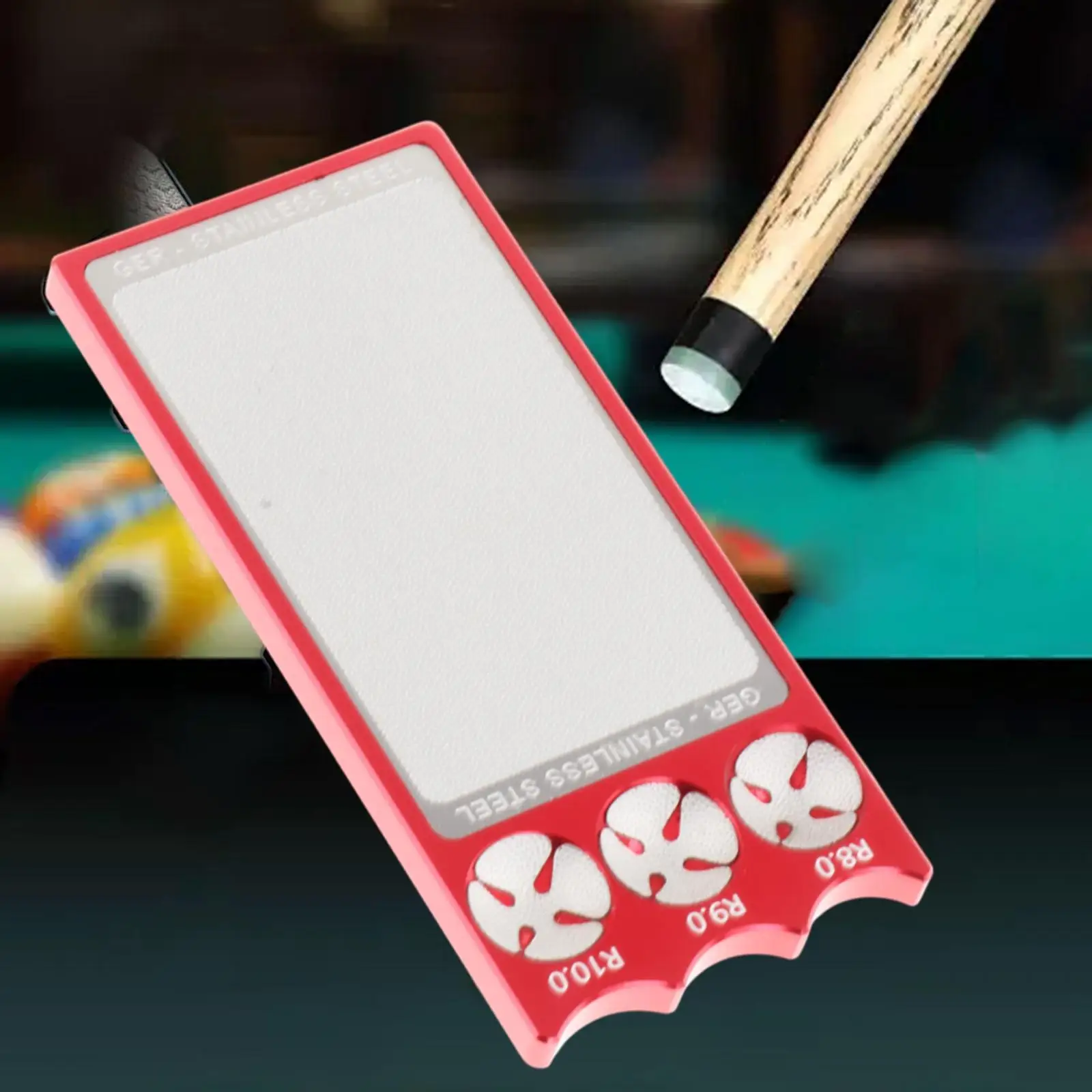 Billiard Cue Tip Repair Tool Aluminum Alloy File Portable Polisher Sander for Pool Cue and Snooker Table