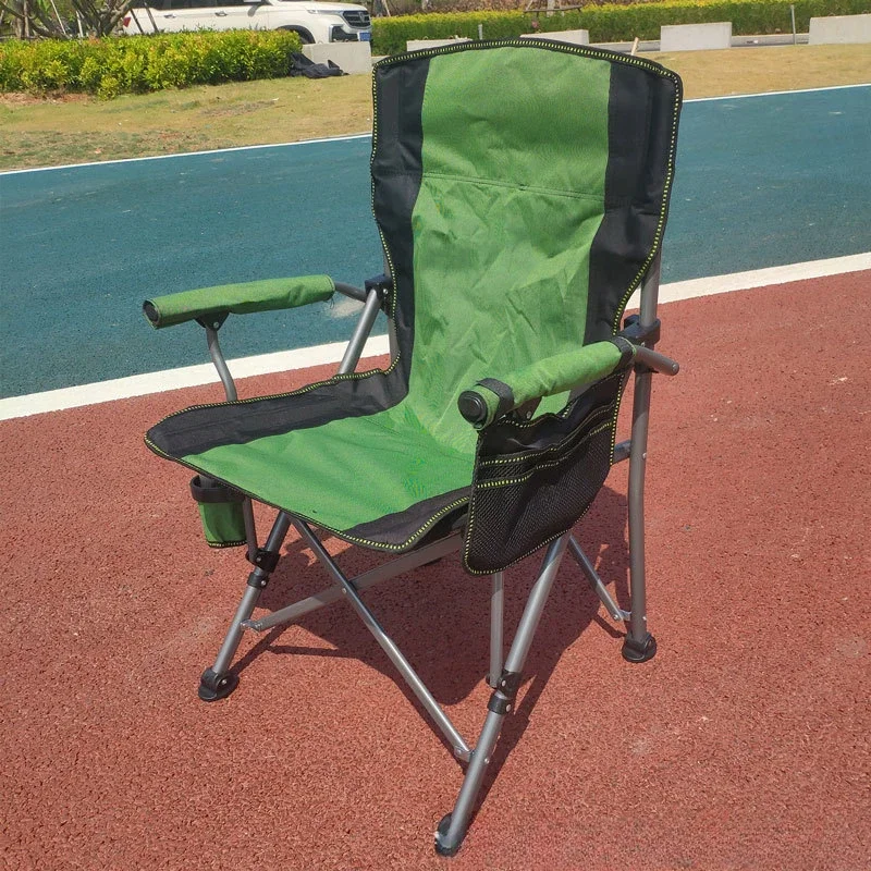 Outdoor Folding Chair, Armrest, Large Camping Portable Chair, Director's Chair, Lightweight Leisure Beach Fishing Folding Chair