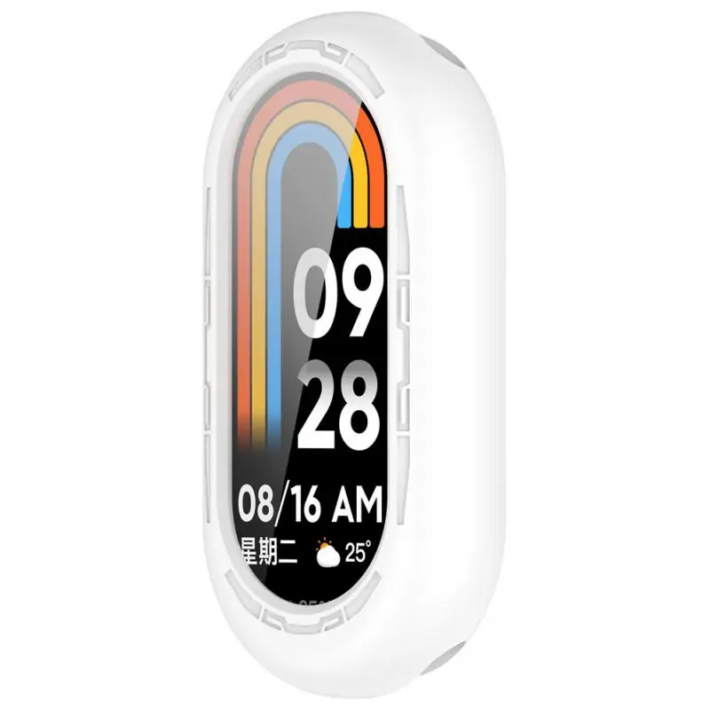 Silicone Case For Xiaomi Mi Band 8 Protector Smart Watch Accessories Anti-Shock Shock-Proof Watch Cover Shell Without Scree Film