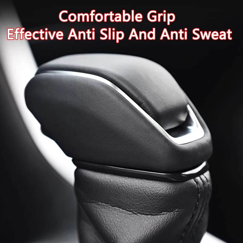 Car Gear Stick Shift Knob Head Gear Shifter Lever Knob Genuine Leather Fits For Toyota Camry RAV4 Corolla Frontlander Cross 2023