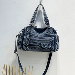 Vintage Design Fashion Denim Women Bag Jeans Shoulder Bags Girls Handbags Crossbody Bag Women Messenger Bags