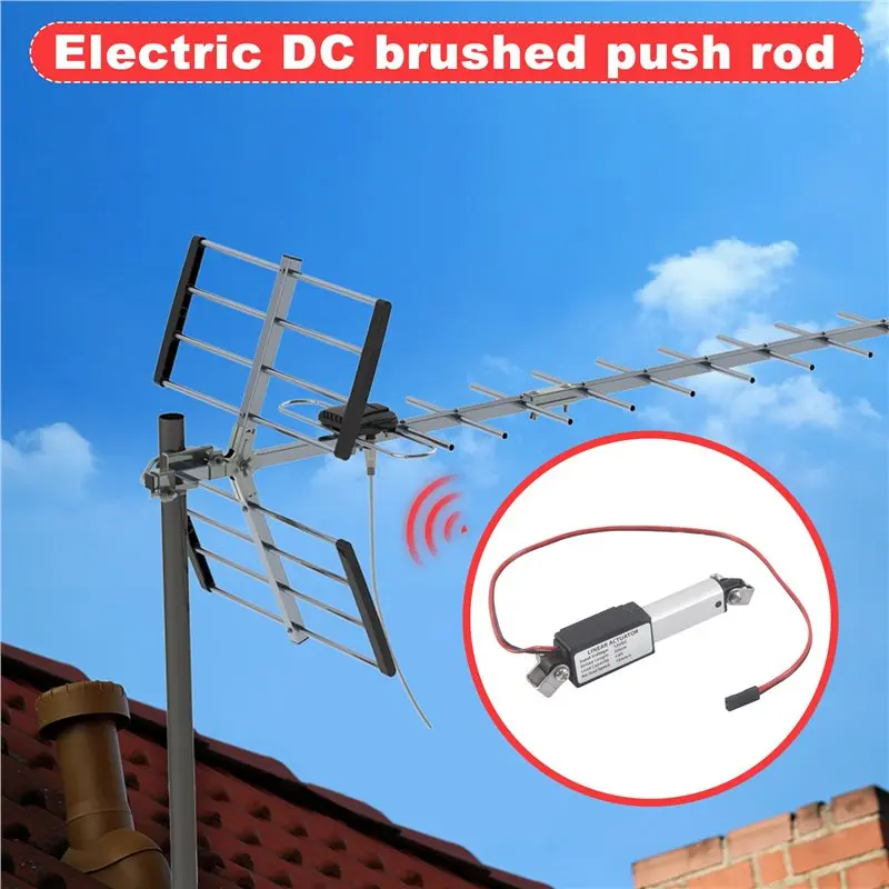 [HOT!A34R】 Electric Mini Linear Actuator Stroke, 64N/14.4Lb, Speed 0.6Inch/S Mini Waterproof Motion Actuator Small 12 V DC
