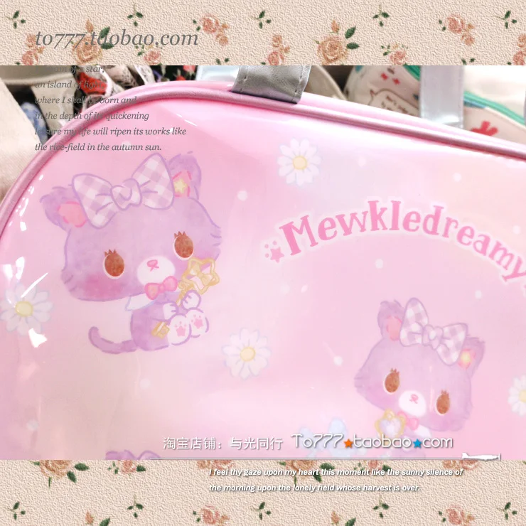 Mewkledreamy Cat Hand Bags for Women Girls Handbags Kawaii Cute PVC Beach Bag Waterproof Anime Toto Bag