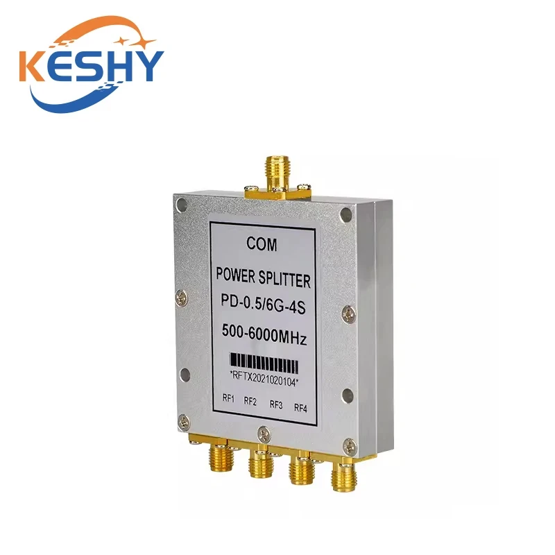 SMA Microstrip Power Splitter 1 to 4 RF Microstrip Power Splitter 0.5-8G SMA RF Combiner WIFI 2-6G Power Splitter 500-6000MHz