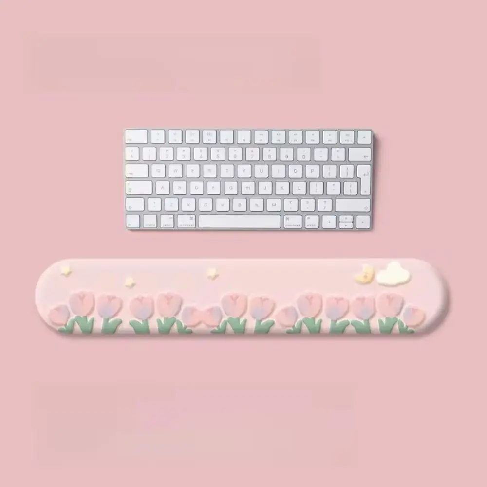 Alta qualidade tulipa descanso de pulso mouse pad ergonômico dos desenhos animados suporte de mão tapete de mouse confortável borracha gaming mousepad universal