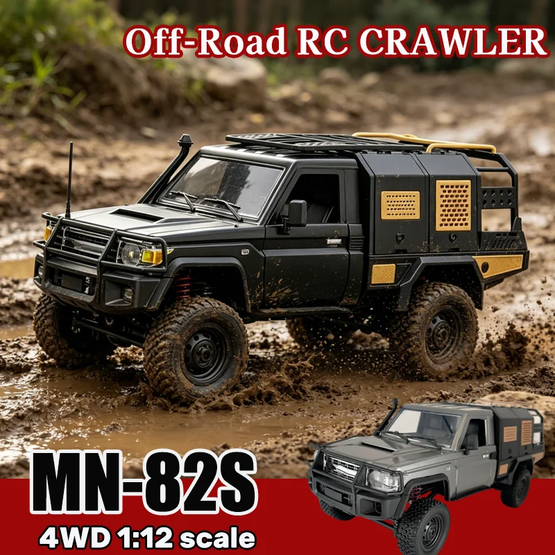 New MN82S MN82T RC Crawler 1/12 Full Scale Pickup Short Truck 4WD Remote Control Climbing Off-road Car Toys for Kids Adults Gift