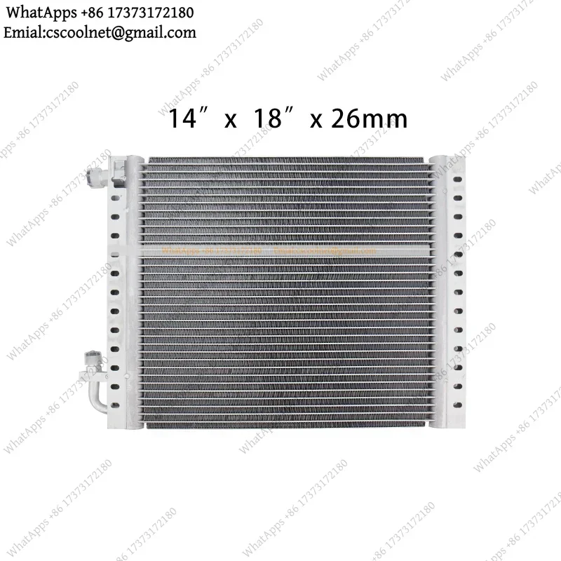 Universal Aluminum Radiator Condenser 14x18x26mm for Vintage Car Truck Hot Rod A/C Conditioner Parts