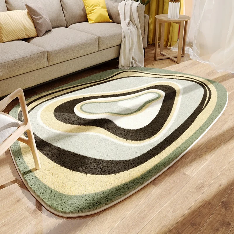 Nordic Special Shaped Largearea Living Room Decorative Carpet Fashion Soft Fluffy Bedroom Carpets Dirtresistant Easy Care Rug