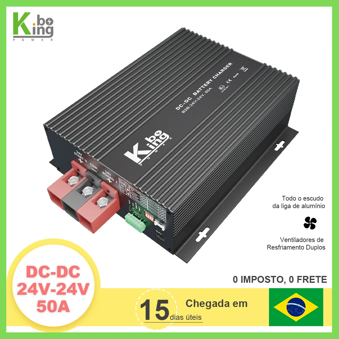 Brasil 24V-24V 50A Charger,DC to DC charger for RV,B2B，Can use Bluetooth, external display, temperature control