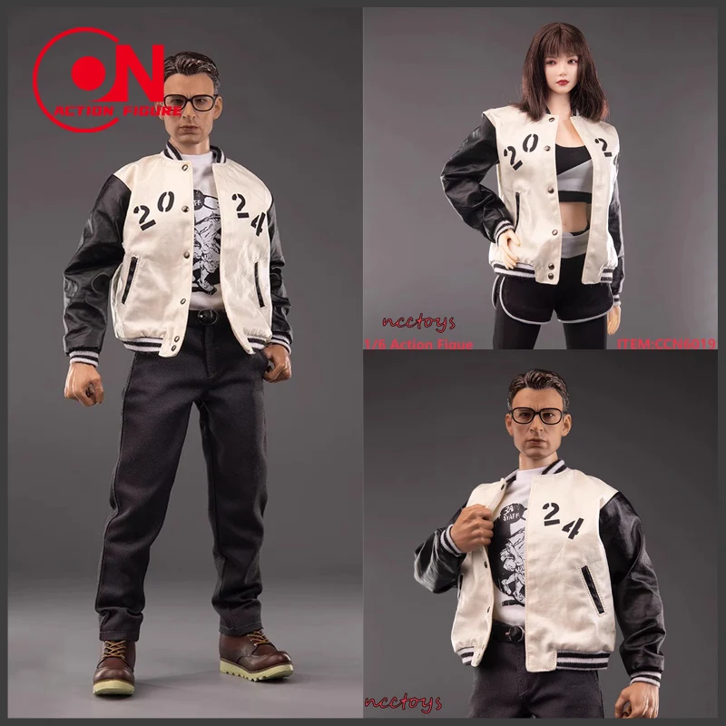 In Stock Ncctoys CCN6019 1/6 Soldier Retro Short Baseball Jersey Jacket With Pocket Print Sportswear For 12