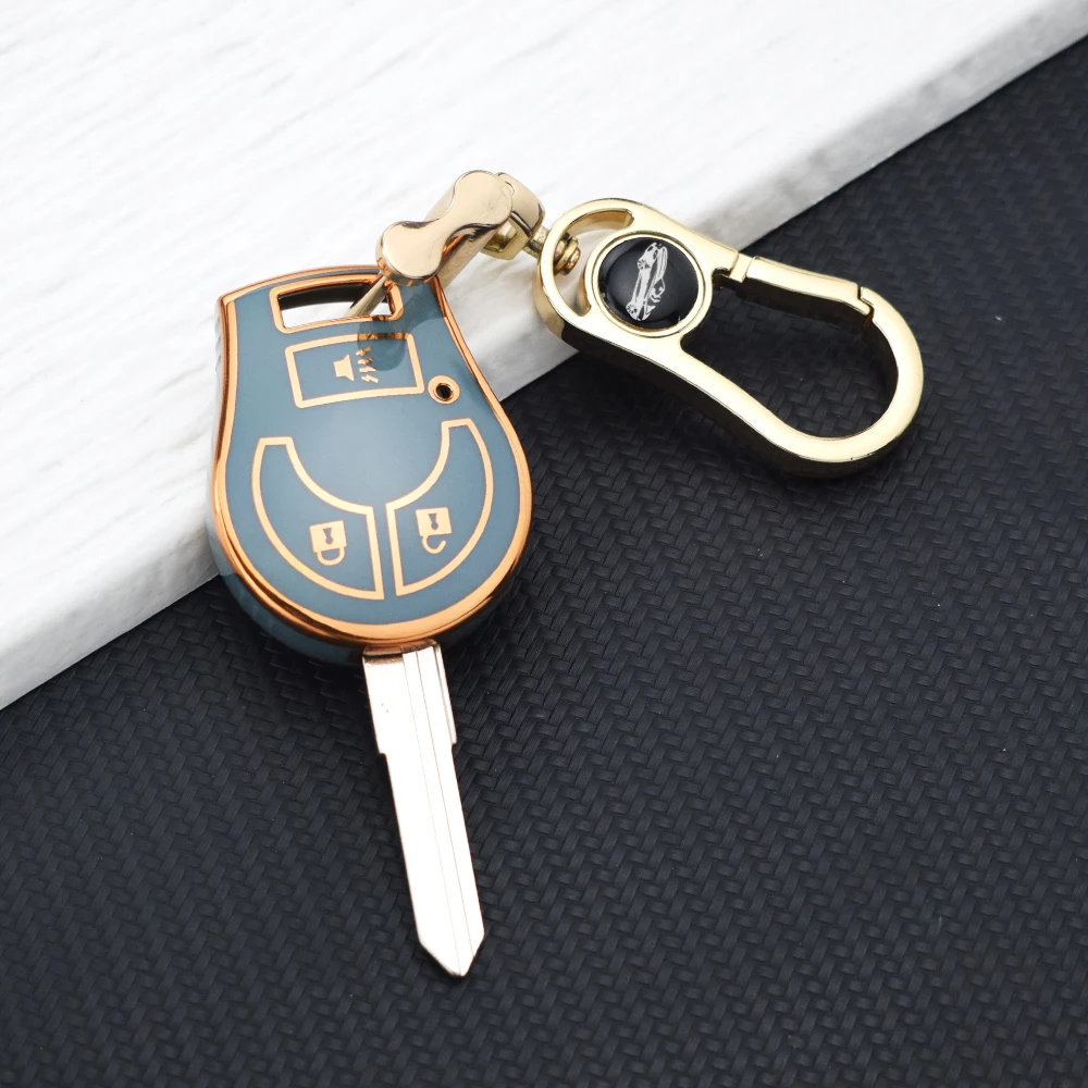 Car Key Case For Nissan Sylphy Cube Juke Rogue Micra Qashqai Altima Maxima Sentra Versa Transmiter 2/3 Buttons Cover Key Chain view 5