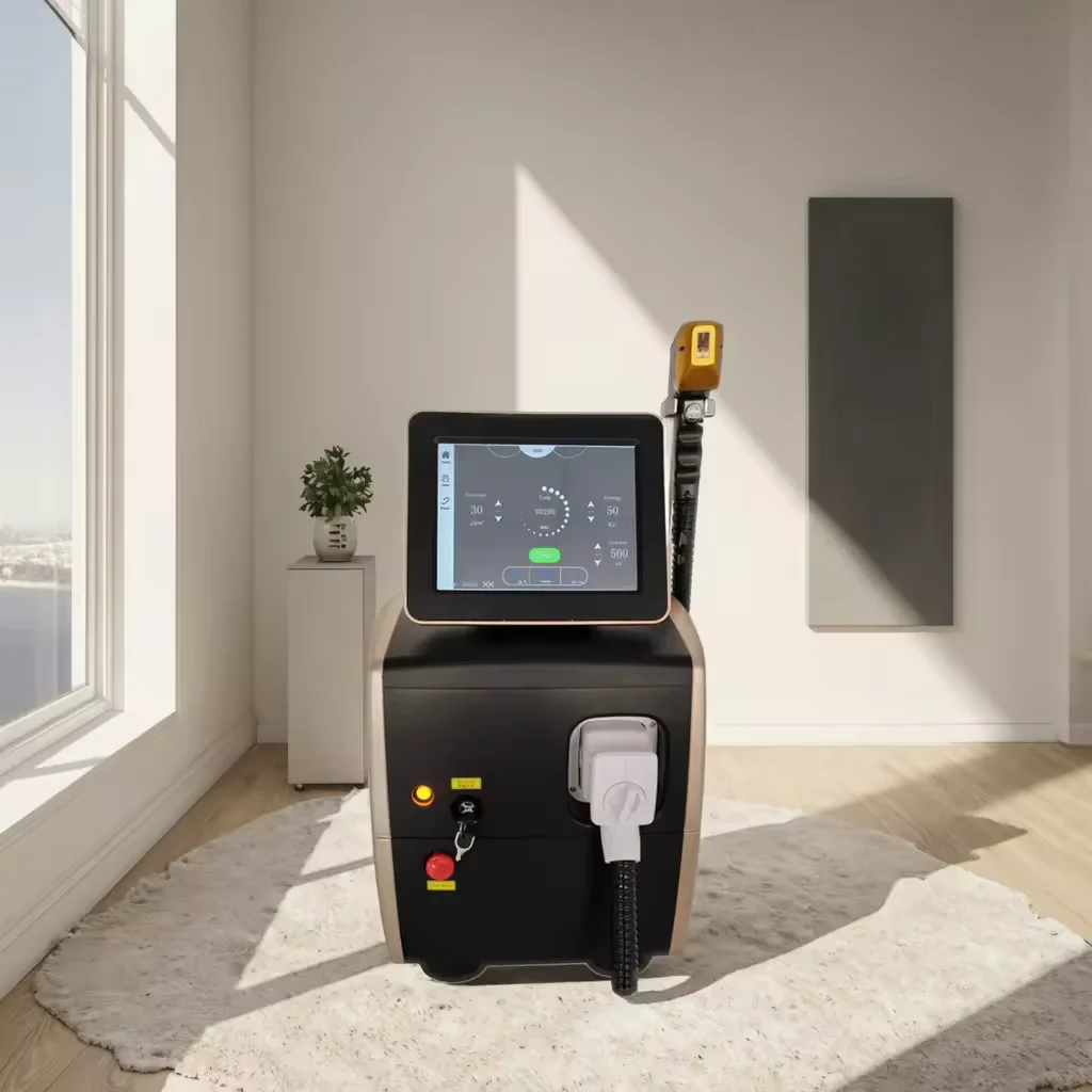 

Diode Laser755 808 1064nm Multi Wavelengths Hair Removal Machine Cooling Head Painless Laser Epilator Face Body Hair Removal